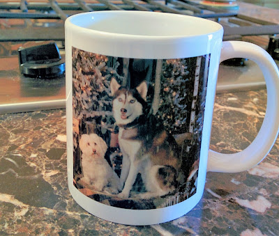 I had mugs custom made with my dogs' photo on them