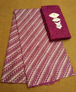 Kain Batik dan Embos 727 Motif Parang Kecil Maroon