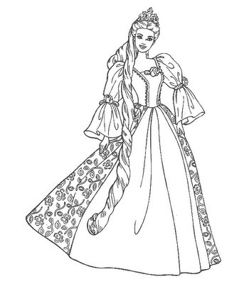 Printable Barbie Coloring Pages