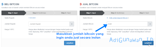 Jual / Beli Bitcoin Instan Indodax.com