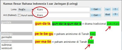 Dengan kata kunci "karo"