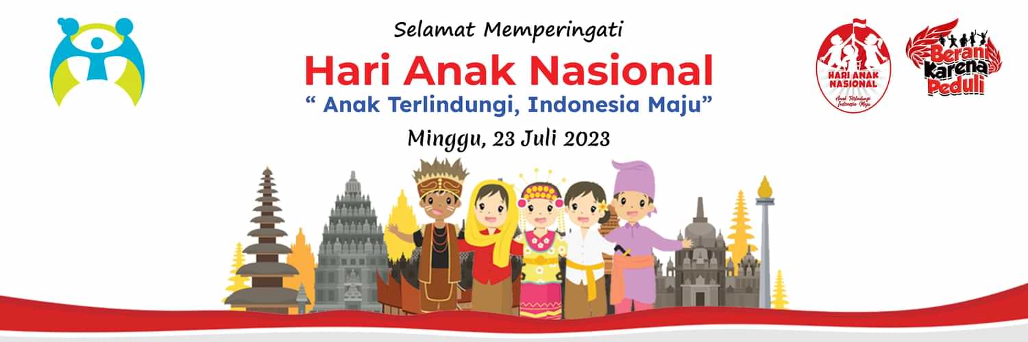 banner atau spanduk hari anak nasional 2023 download gratis