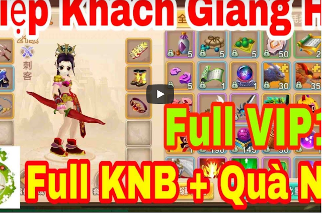 Game Lậu Free Tool | Hiệp Khách Giang Hồ | Free Full VIP16 - Full KNB + Full Quà Nạp Event