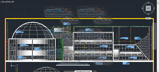 download-autocad-cad-dwg-file-Elevations-and-Cortes-center-culturel