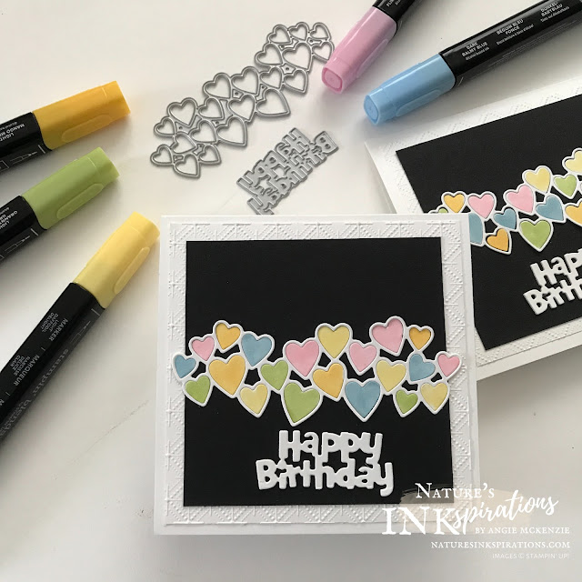 By Angie McKenzie for the Third Thursdays Blog Hop; Click READ or VISIT to go to my blog for details! Featuring the Birthday Chick Dies, Be Mine Stitched Dies and the Sale-a-Bration Approaching Perfection Stamp Set which can be earned as a Level 1 reward through the end of February 2021; these items from Stampin' Up! are great for creating fun, handmade birthday cards; #candles #balloons #hearts #naturesinkspirations #birthdaycards #birthdaychickdies #beminestitcheddies  #approachingperfectionstampset #janfeb2021sab #usingscraps #coloringwithblends  #stampinup #basicwhitecardstock #makingotherssmileonecreationatatime