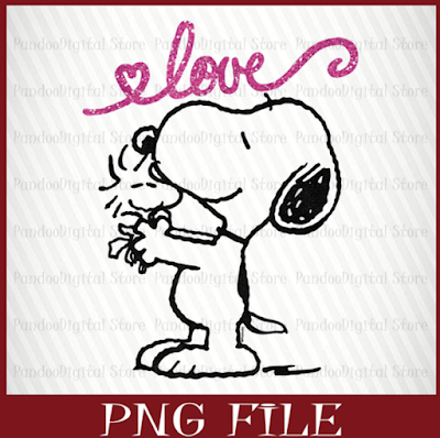 snoopy valentines day clipart