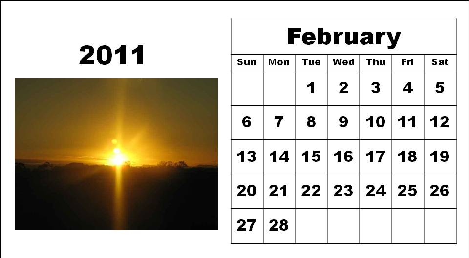 2011 calendar february. february 2011 calendar print