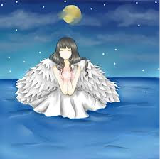animation-angel-on-water-moon