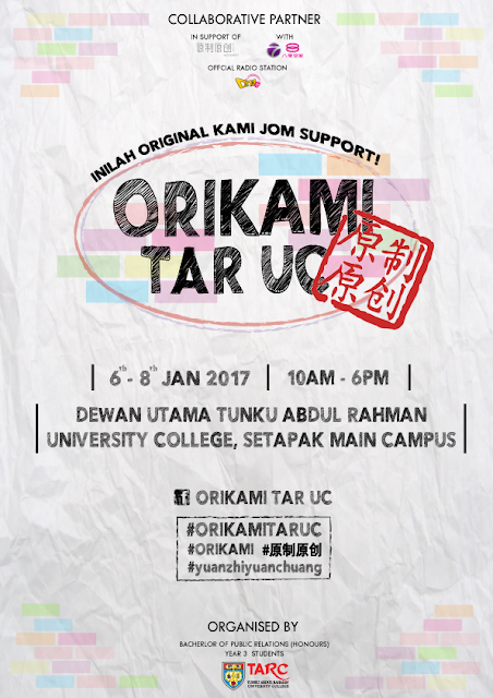 ORIKAMI TAR UC 3 DAY BAZAAR #原制原创 | 6-8 Jan 2017