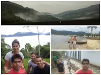 Collage de fotos de la familia de Debora en Brasil.