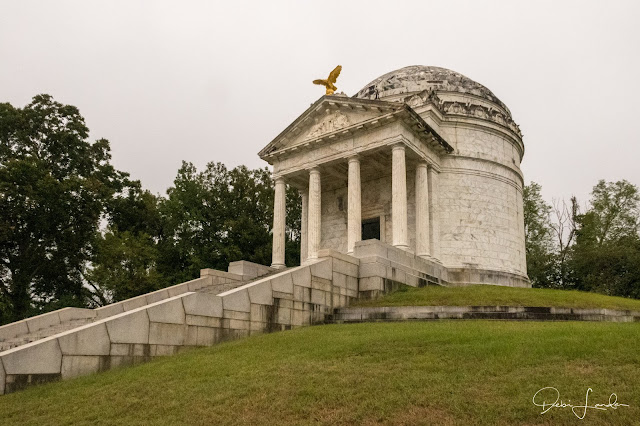 The Illinois Monument in Vicksburg is a one-quarter sized copy of the Parthenon in Rome. 