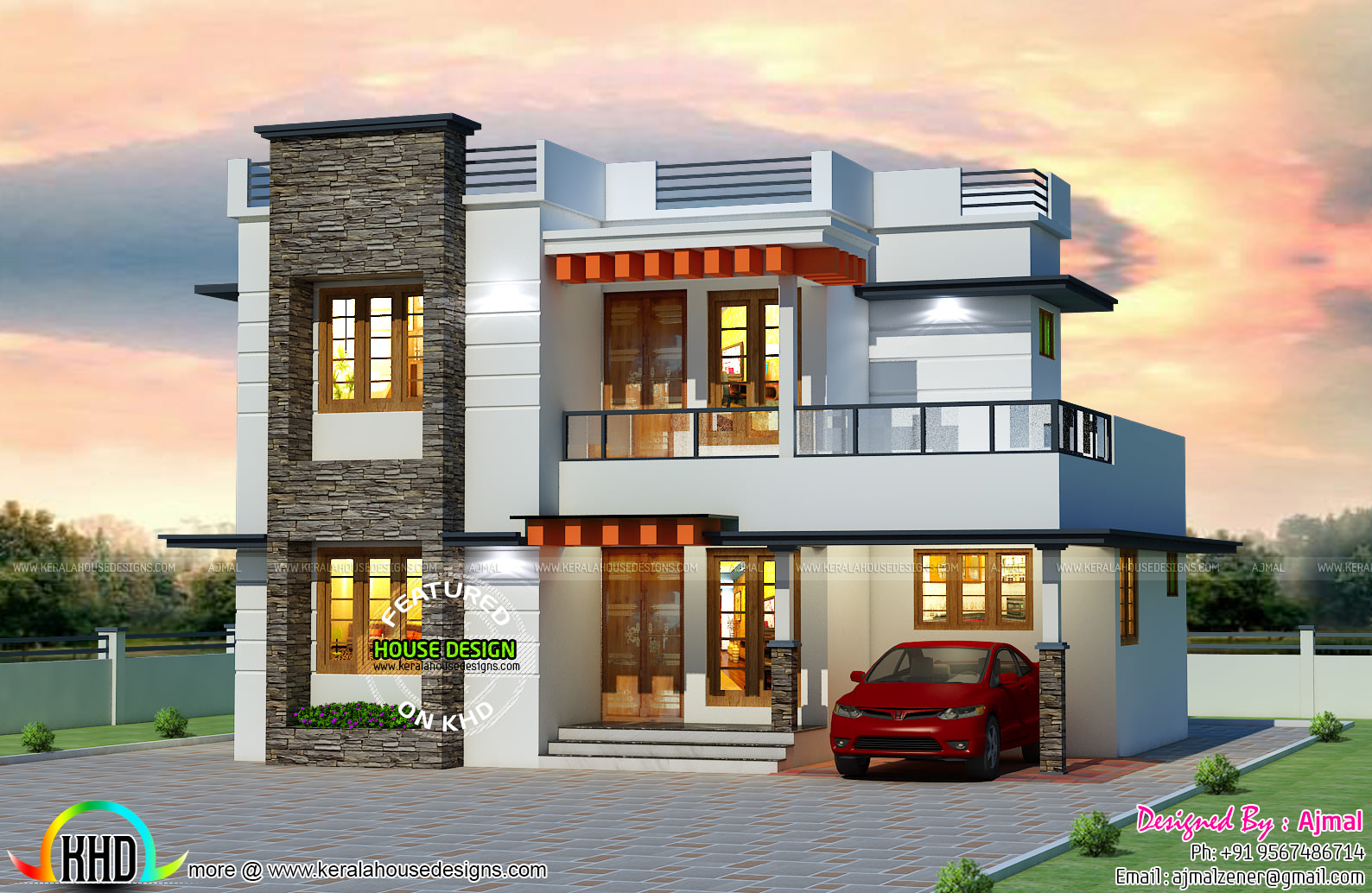 25 lakhs cost estimated Kerala  home  Kerala  home  design 