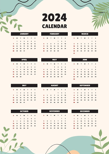2024 Festivals and Holidays Calendar - त्यौहार कैलेंडर