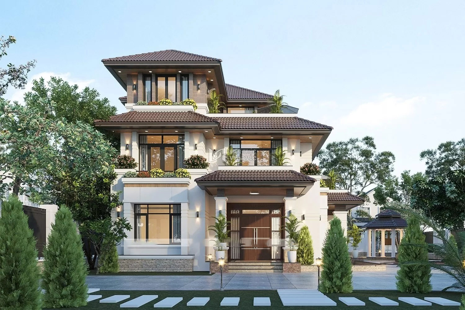 Nhà biệt thự 3 tầng hiện đại tại Kim Bình, Phủ Lý, Hà Nam