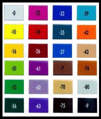Cores disponíveis