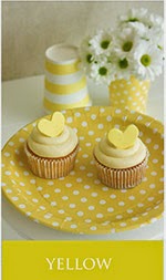 Yellow Polka Dot Partyware by Sambellina, Yellow Polka Dot Cup, Yellow Polka Dot Plate, Yellow Polka Dot Napkin