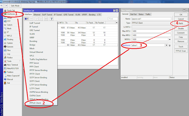  untuk mengisi waktu luang alasannya ialah gak ada kerjaan disini saya mau share  Tutorial Konfigurasi PPPoE Client Pada Router Mikrotik