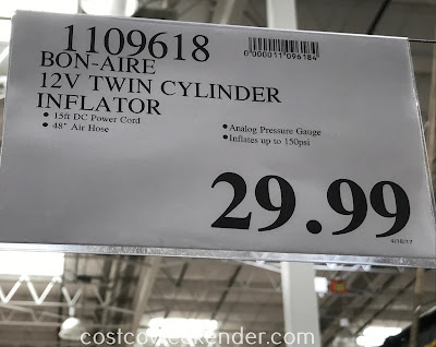 Deal for the Bon-Aire 12 Volt Inflator TC12C at Costco