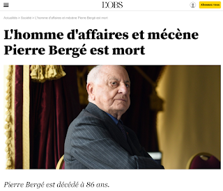 L'homme d'affaires et mécène Pierre Bergé est mort - L'Obs