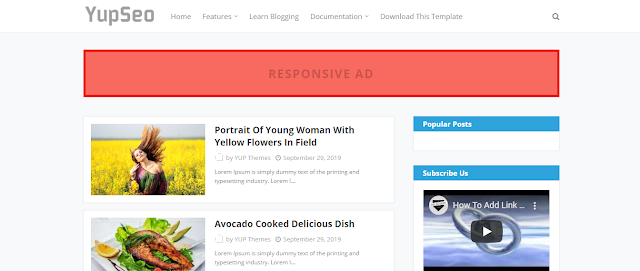 YUP Seo Blogger Template