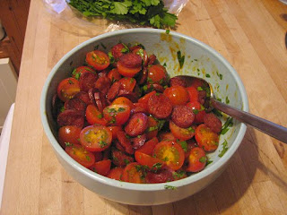 chorizo & tomato salad