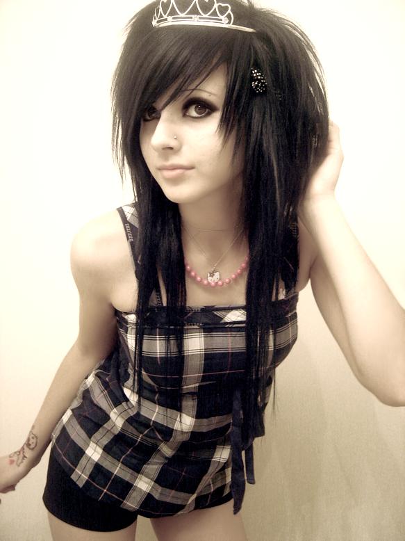 Prom and Wedding Dresses Cute Emo Girl Hairstyles