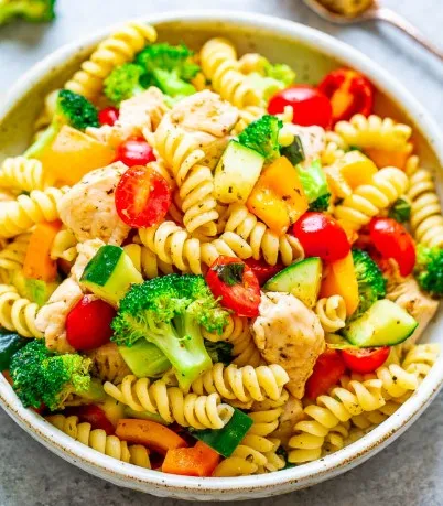 SKINNY CHICKEN PASTA SALAD