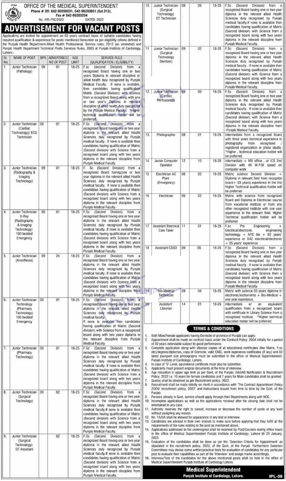 Punjab Health Department Jobs 2023 Latest - Government jobs Lahore 2023