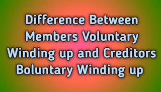 Difference Between Members Voluntary Winding up and Creditors Voluntary Winding up in Hindi