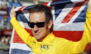 Champion Bradley Wiggins Tour de France 2012