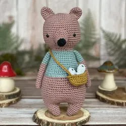 oso amigurumi patrón gratis