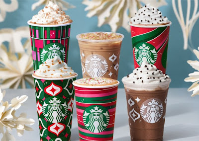 Starbucks 2023 holiday drinks.