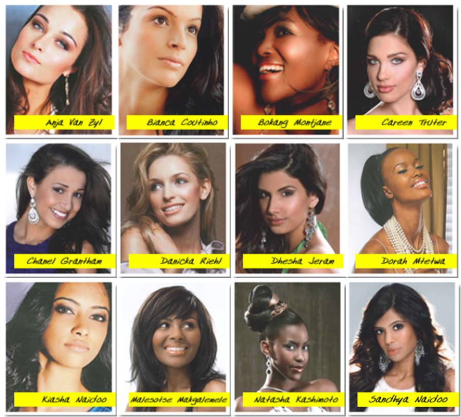 Miss SA 2010 Finalists and Some Fun Stats