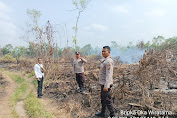 Polsek Penukal Abab IPTU Arzuan SH Melakukan Pengecekan Titik Koordinat Kebakaran Hutan dan Lahan 