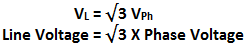 star connection voltage formula