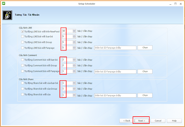 Lập lịch đăng bài bằng phần mềm ninja care