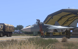 arma3用PAK-FA (T-50)アドオンのゲーム内開発中画像