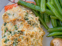 STUFFED SALMON WITH CREAM CHEESE AND CRABMEAT