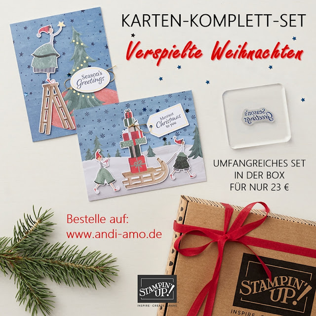 Stampin Up Kartenset Verspielte Weihnachten