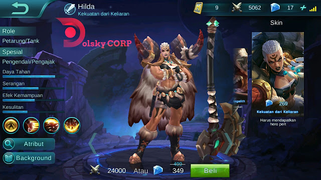 Hero Hilda ( Kekuatan dari Keliaran ) Full Tanker Build Set up Gear