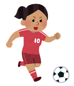 いろいろなサッカー選手のイラスト（女性） | かわいいフリー ...