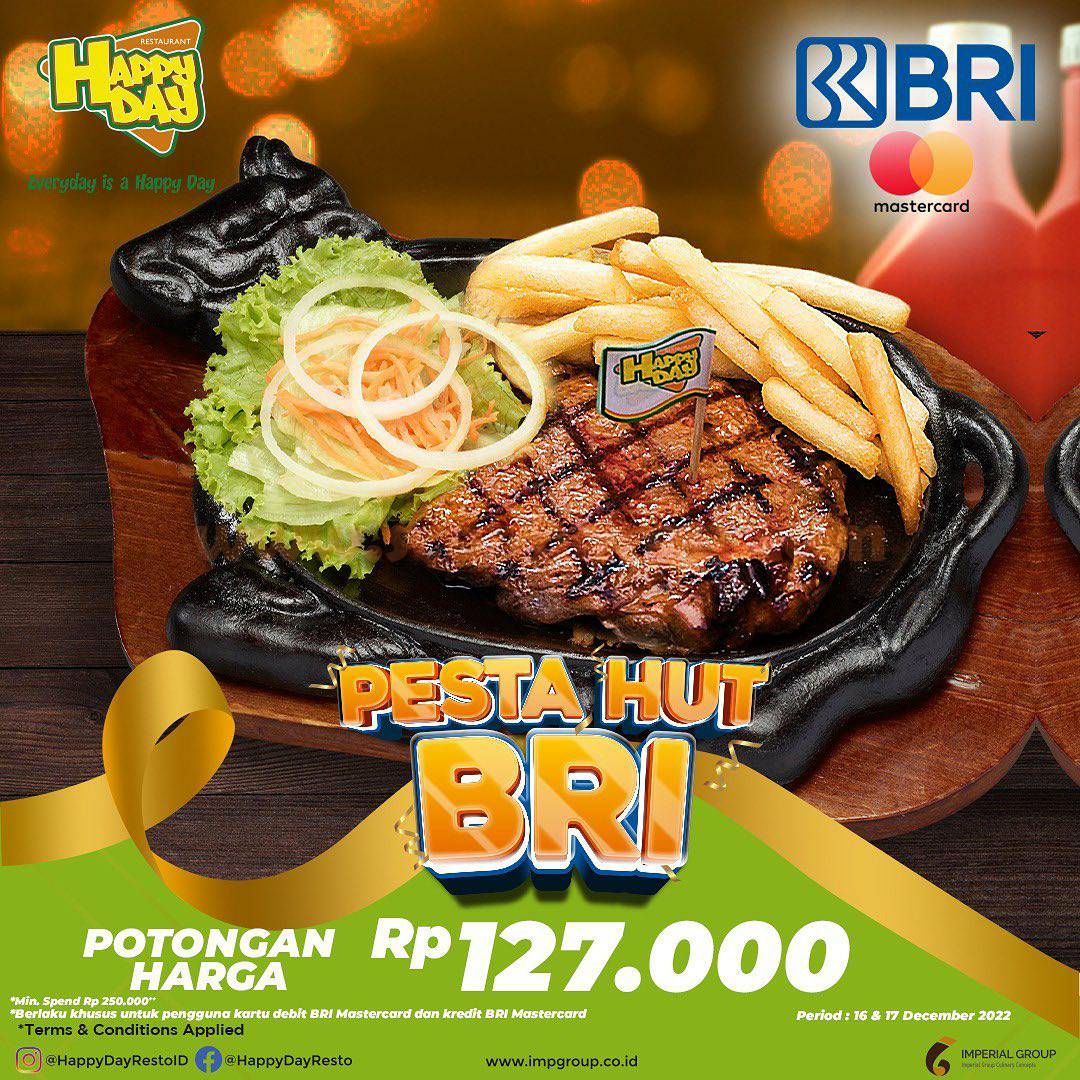 HAPPY DAY Promo PESTA HUT BRI – Potongan Harga Rp 127.000