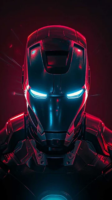 Phone Wallpaper: Iron Man, Helmet, Red, HD, Marvel