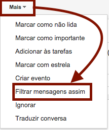 Menu de opções