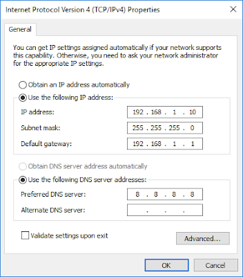 setting ip client