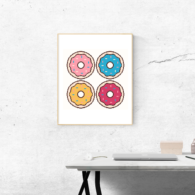 Sweet Donuts Cross Stitch Pattern