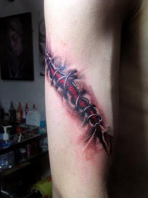 dragon tattoo on spine