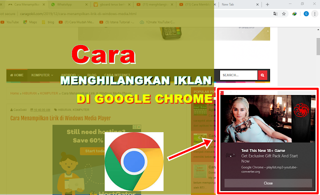 Cara Menghilangkan Iklan di Google Chrome