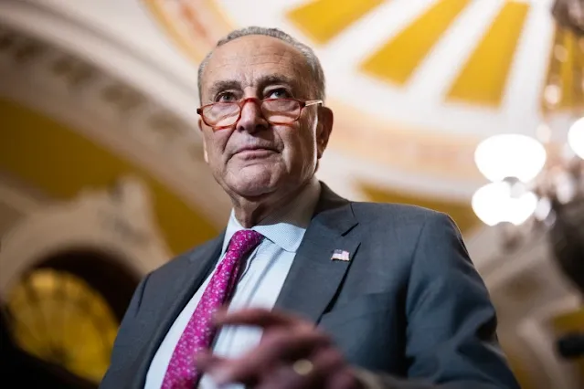 Cover Image Attribute: The file photo of Senate Majority Leader Chuck Schumer, D-N.Y., at the Capitol on October 4, 2023.