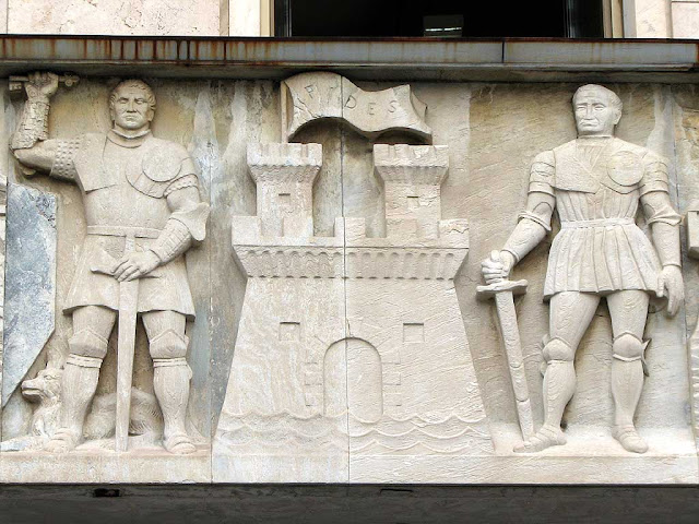 Bas-relief with the story of Livorno, Palazzo del Governo, Livorno